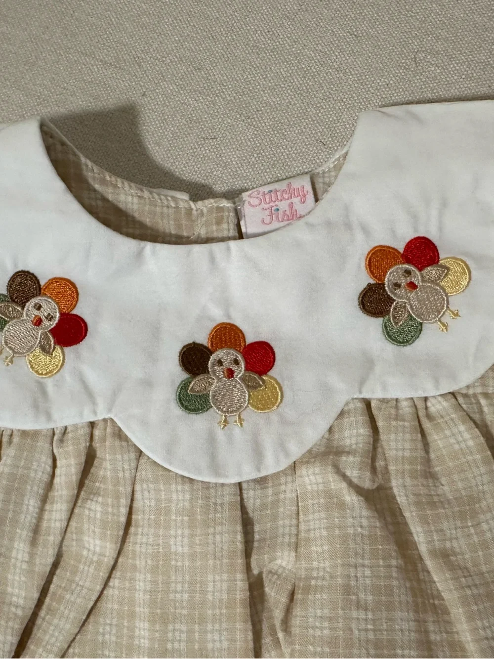 NWT Stitchy Fish 9mo Thanksgiving Bubble